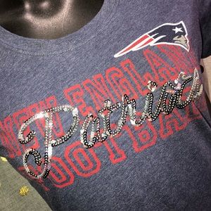 NFL New England Patriots sequins shirt M